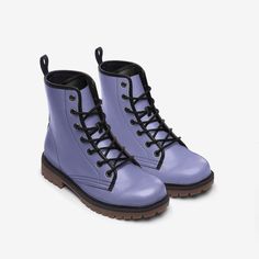 Rubber sole Faux Leather Padded collar for added comfort Lace-up front Wide Fit Purple Boots, Lightweight Boots, Boots Casual, Casual Boots, Rubber Sole, Violet, Shoe Boots, Faux Leather, Lace Up