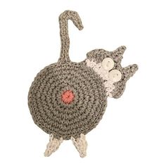 JeashCHAT Cat Butt Funny Drink Mat Handmade Crochet Mat Absorbent Mat Suitable for Home Office Decoration Cat Love Cat Gift NO BUTTS ABOUT IT: These are PAW-SOME and we GUARANTEE you will love these unique kitties. Just be sure to name them when you get them. Made with all new & unwashed materials! Hand crochet in a smoke free, free & pet free studio. EASY TO CLEAN: Hand wash with warm water, these cats don't mind getting wet at all. There could be slight differences from the pictures in color a Kat Haken, Loving Personality, Funny Coasters, Crochet Mat, Quirky Decor, Handmade Cups, Cup Mat, Yarn Sizes, Post Modern