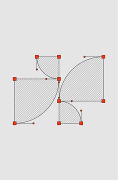 an image of two intersecting lines with red dots on them and one line that is parallel to the other