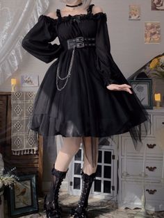 This price is for an OP and a belt.  Short/Long   	 		 			Size 			S 			L 		 		 			Bust 			78-108 			83-113 		 		 			Waist 			63-100 			68-105 		 		 			Full Length 			94/110 			94/110 		 		 			Sleeve Length 			60 			61 		 		 			Cuff 			17 			18 Black Belted Dresses For Fall, Black Belted Dress For Party, Winter Party Dress With Belt, Belted Party Dresses For Winter, Black Long Sleeve Dress With Belt, Fall Evening Dress With Belt, Evening Dresses With Belt For Fall, Evening Fall Dress With Belt, Fitted Belted Winter Dress