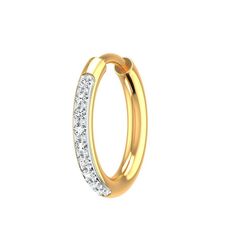 "Item Details Product :- Nose Ring Metal :- White Gold, yellow gold, Rose Gold Metal Wt. :- 0.520 Grams Diamond Wt. :- 0.05 Carats Diamond Color :- IJ Clarity :- SI Height:- 10.00 mm Width :- 1.50 mm ✔ \"Important Note: As we used natural gemstones so gemstone color may sometimes vary.\" Shipping Policy :- * Shipping Thru FedEx, DHL Express, USPS & Other Courier Services. * We also use DHL Global Mail Service (other than USA), which generally takes 15-20 days after dispatch depending on location Gold Gauges, Helix Ring, Tragus Ring, Gold Nose Ring, Diamond Nose Ring, Diwali Images, Gold Nose Rings, Nose Rings Hoop, Nose Hoop