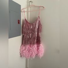 Never Worn Sparkly Sequin Fringe Dress With Feathers At The Bottom! Bought For Eras Tour But Ended Up Finding Something Else. Open To Offers! Fitted Flapper Dress For Spring Costume Party, Spring Flapper Dress For Costume Party, Sparkly Pink Dress, Sequin Fringe Dress, Thai Land, Pink Sparkly Dress, Dress With Feathers, Taylor Swift Tour Outfits, Swift Tour