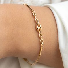 Dainty Bracelet in 14k Solid Yellow Gold | Paperclip Chain Link Bracelet | Gold Jewelry Gift for Women *Free Express International Shipping *Next business day shipping PRODUCT DETAILS *The product is made of 100% 14k Solid Gold  *       It has a 14K or 585 stamp on item. (We don't sell filled or plated jewelry) *The package includes a gold certificate.  *Every package comes in a gift box. *The bracelet's primary color is yellow gold. *       Made in Türkiye. BRACELET SIZE CHART *XS- 6 inches (15 Classic Everyday Bracelets With Spring Ring Clasp, Elegant Chain Bracelet With Rectangular Links As Gift, Elegant Chain Bracelet With Rectangular Links For Gift, Elegant 14k Gold Paperclip Bracelet Gift, Elegant Gold-plated Paperclip Chain Bracelet, Timeless 14k Gold Chain Bracelet With Spring Ring Clasp, Elegant Yellow Gold Tarnish Resistant Paperclip Bracelet, Elegant Gold Bracelet With Paperclip Chain For Gift, Dainty Oval Link Bracelets For Formal Occasions