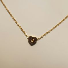 J Initial Heart Necklace Gold Tone Dainty Adjustable Necklace, 18" To 22" For New Poshers, Enter Code Stephaniekj73 To Get $10 Off Your First Purchase! Bf Initial Necklace, J Initial Jewelry, Initial Necklace For Boyfriend, J Necklace Initial, J Initial Necklace, J Jewellery, High Fashion Earrings, J Initial, Mood Bored