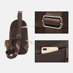 Description:Gender:MenPattern:Solid ColorColor:Brown,BlackClosure Type:ZipperMaterial:PU LeatherSize:MStyle:Retro, CasualOccasion:Go OutBags Structure:Interior Slot Pocket,Cell phone Pocket,Zipper_PouchBag Capacity:6.3 Inch PhoneDetail In Size:(1cm=0.39inch)Bag Height:26cm/10.23''Bag Width:19cm/7.48''Bag Thickness:10cm/3.93''Package Included:1*BagDisclaimer:1. About Size:Size may be 2cm/1 inch inaccuracy due to hand measure. These measurements are meant as a guide to help you select the correct Sling Bag Men, Chest Bag Men, Sling Bag Black, Pu Leather Bag, Pouch Pattern, Artificial Leather, Watch Necklace, Chest Bag, Pouch Bag