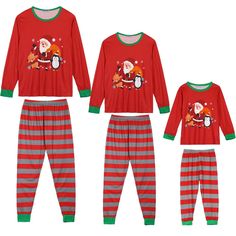 Christmas Matching 2 Pieces Pajama Set for Family. Featuring a snowman print top and striped sleep pants. Long sleeves, round neck, and loose style make it comfortable for all-day wear. Good choice for the Christmas holiday for family, mom, dad, and children. This cute snowman print Christmas pajama set has an adorable design. The Christmas family pajamas include Striped, Cute snowman, Reindeer, and a funny color block in green. The classic elements are such a popular and stylish design, that yo Striped Pajama Pants, Knit Lounge Set, Family Pajama Sets, Mens Pajamas Set, Christmas Pajama Set, Striped Pyjamas, Matching Family Pajamas, Matching Pajamas, Family Pajamas