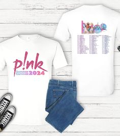 P!nk Pink Singer Summer Carnival 2024 Tour Shirt,Pink Fan Lovers Shirt,Music Tour 2024 Shirt,Trustfall Album Shirt,Concert 2024 P!nk shirt HOW TO ORDER 1-) Please, check and review all photos 2-) Choose your item size and color 3-) Click add to cart. You can go back to add more product 4-)Click "Proceed to check out" 5-)When you check out, you can add a note to seller for any request PRODUCT FEATURE It's a 50% Cotton /50% polyester, 13.5oz fleece. It features a double-needle collar, shoulders, a Pink Tops With Letter Print For Fan Merchandise, Pink Tops With Letter Print For Fans, Pink Top For Summer Concerts, Pink Crew Neck Shirt For Fan Merchandise, Pink Casual Top For Concert, Casual Pink Top For Concert, Pink Graphic Print Top For Concert, Pink Summer Top For Concert, Pink Spring Shirt For Streetwear