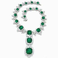 Expensive Necklaces, Platinum Necklace, Blue Sapphire Necklace, Diamond Necklace Designs, Bridal Fashion Jewelry, Necklace Bridal, Colombian Emeralds, Emerald Necklace, Expensive Jewelry