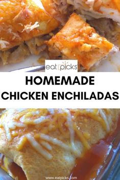 homemade chicken enchiladas are the perfect side dish for any mexican meal or appetizer