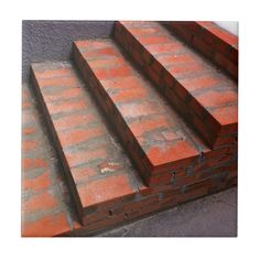 red bricks are stacked on top of each other in order to be used as stairs