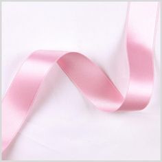 pink satin ribbon on white background