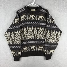 Alaskan Style Fashion, Old Grandpa Sweaters, Vintage Winter Sweater, Knitted Fall Sweaters, Vintage Grandpa Sweater, Vintage Wool Sweater, Alaska Clothes, Christmas Sweater Aesthetic, Vintage Sweater Outfit