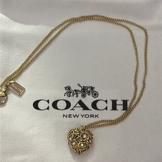 Nwt. Nwp Coach Heart Charm Heart Jewelry, Coach Heart Charm Jewelry, Coach Elegant Heart-shaped Jewelry, Coach Elegant Heart Jewelry, Coach Heart-shaped Jewelry For Gift, Elegant Coach Heart-shaped Jewelry, Elegant Coach Heart Shaped Jewelry, Classic Coach Jewelry For Gifts, Coach Heart-shaped Gold Jewelry