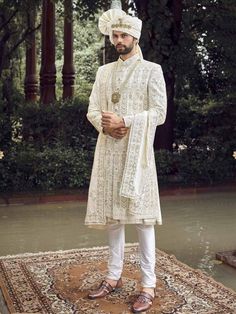 Outfit For Groom, Indian Wedding Sherwani, Outfits For Groom, India Fashion Men, Wedding Clothes For Men, Suit For Men Wedding, Sherwani For Groom, Indian Groom Dress, Indian Wedding Clothes For Men