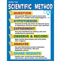 the scientific method poster with instructions for students to learn how to write and use it