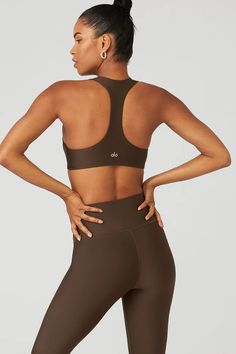 Airlift Advantage Racerback Bra - Black | Alo Yoga Alo Yoga Functional Activewear With Medium Support, Alo Yoga Sports Activewear With Light Support, Compressive Bra-friendly Alo Yoga Activewear, Sporty Compressive Activewear By Alo Yoga, Alo Yoga Medium Support Sports Bra, Alo Yoga Activewear With Medium Support For Training, Alo Yoga Sports Activewear, Alo Yoga Athletic Fit Activewear For Sports, Alo Yoga Athleisure Sports Bra With Light Support