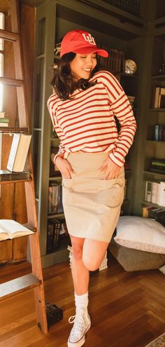 This skirt will take you from the office to date night with ease! #backtoschooloutfits #falloutfits #dresstoimpress #schooloutfits #discover #styleideas Albion Fit Swim, Albion Fit Swimsuit, Skirt Preppy, Albion Fit, Stylish Jumpsuit, Maternity Swimsuit, Swim Skirt, Brown Canvas, Back To School Outfits