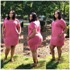 The “Just Me Basic Dress “ Color: Rose Super Cute And Comfortable Made Of 100% Cotton Everyday Wear Plus Sizes: 1x, 2x,3x Basic Dress, Boutique Dresses, Just Me, Pink Ladies, Colorful Dresses, High Neck Dress, Everyday Wear, Bodycon Dress, Super Cute