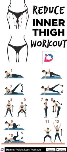 the instructions for how to do an inner thigh workout