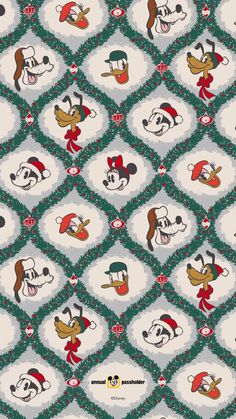 an image of mickey mouse christmas fabric