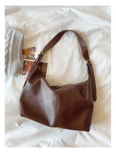 Elena Handbags Retro Hobo Shoulder Bag Everyday Work Bag Leather Hobo Bag Outfit, Over The Shoulder Bag Cross Body Purses, Brown Hobo Bag Outfit, Brown Shoulder Bag For Fall, Fall Shoulder Bag, Brown Leather Hobo Bag, Fall Purses 2024, Fall Bags 2024, Slouchy Shoulder Bag