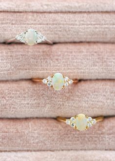 Classic Opal Ring With Diamond Accents, Classic Oval Opal Ring With Diamond Accents, Classic Oval Opal Ring With Accent Stones, White Opal Engagement Ring, Antler Wedding Rings, Opal Engagement Ring, Staghead Designs, Opal Engagement, Engagement Rings Opal