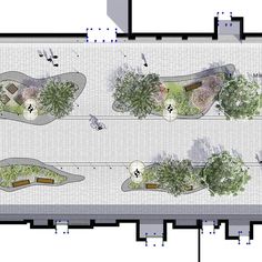 Unit.Home - Street Space - Green Zones Landscape Architecture Plan, Natural Architecture, Tree Map, Plaza Design, Corporate Interior Design, Master Thesis, Urban Landscape Design, Areas Verdes, Hotel Room Design