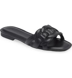 Nordstrom Carolina Slide Sandal (Women) | Nordstrom Black Summer Sandals, Nordstrom Outfit, Neutral Sandals, Fashion Jackson, Black Silhouette, Leather Slide Sandals, Fabric Gift Bags, Wardrobe Style, Leather Slides