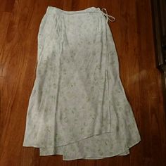 Women's Wrap Around Skirt Never Worn. Side Waist Button And Tie Casual Spring Wrap Skirt With Lining, Casual Lined Wrap Skirt For Spring, Casual Wrap Skirt For Spring Day Out, Casual Spring Wrap Skirt With Relaxed Fit, Double Closet, Wrap Around Skirt, Women Skirts Midi, Christmas List, Wrap Around