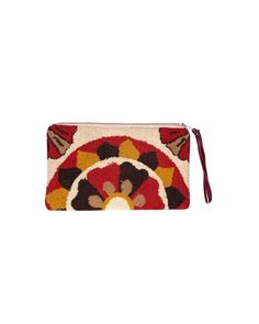 This durable and lightweight clutch is just the right size to tote around your essentials and add the perfect pop of color to any outfit. Material: Acrylic blendLength: 26 cm/ 6 inHeight: 15 cm/ 10.5 in (As the product is handmade, each bag can vary by 1 inch or so.) Rectangular Clutch With Leather Handles For Daily Use, Everyday Leather Handle Pouch Clutch, Daily Use Multicolor Clutch With Removable Pouch, Summer Clutch With Removable Pouch For Everyday, Casual Everyday Clutch With Zipper Pouch, Daily Use Leather Clutch With Pouch Shape, Casual Red Rectangular Pouch, Multicolor Cosmetic Bag With Removable Pouch, Multicolor Clutch Coin Purse For Everyday Use