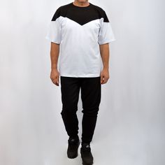 We have some wonderful two tone tees made in unusual patchwork designs. These white and black shirts are great for streetwear as well as your alternative fashion look. It's comfortable unisex wear is flattering for both men and women. Unique design will help you to show your personality. In our t-shirts use high-quality ring-spun cotton. T-shirts made from ring-spun cotton fabric are very airy, durable and easy to clean. * High quality Products * Fabric: 97% cotton, 3% Elastan; * Weight: 190 g/m Steampunk Coat, Gothic Shirts, Black Shirts, T Shirts White, Half And Half, Street Outfit, Patchwork Designs, Urban Outfits, Hooded Coat