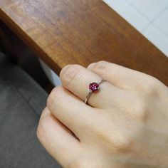 Ruby Ring / Ruby Cluster Ring in 14k Solid Gold / Engagement | Etsy Ruby Promise Ring With Accent Stones, Ruby Rings With Accent Stones For Promise, Fine Jewelry Rings With Prong Setting For Proposal, Fine Jewelry Proposal Ring With Prong Setting, Solitaire Ring For Proposal In Fine Jewelry Style, Dainty Round Cut Birthstone Ring For Proposal, Ruby Ring With Diamond, Round Shape, Gift, Ruby Open Ring With Prong Setting, Ruby Ring With Prong Setting For Promise