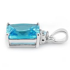 Height: 10mm

Width: 8mm

Thickness: 5.3mm

Bail opening: 2.6mm



Stone material: blue & clear cubic zirconia

Center stone size: 10.1mm x 8mm

Stone shape: Emerald Cut

Center stone carat weight: 3.8 ct.

Total number of CZ stones: 2

Stone setting: Prong Setting



Metal: 925 sterling silver

Plating: rhodium plated

Finish: high polish Stone Material, Cz Pendant, Stone Setting, Clear Stone, Blue Topaz Ring, London Blue Topaz, Topaz Ring, Buying Jewelry, Cz Stone