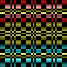 a black and red checkered pattern with different colors