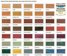 the color chart for wood stain