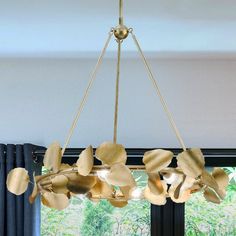 Urban Ambiance - Chandelier - UHP4990 Eclectic Indoor Chandelier, 25 - 1/2''H x 28W x 28''D, Gilded Silver Finish, Hervey Collection - Modern Provincial, Leaf Chandelier, Indoor Chandelier, Organic Aesthetic, Circular Frame, Lights Ceiling, Linear Chandelier, Metal Accents, Tree Branch