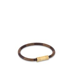 LOUIS VUITTON® - Keep It Bracelet - Ebène Luxury Brown Adjustable Bracelet, Classic Brown Bangle Bracelets, Luxury Adjustable Brown Bracelet, Modern Brown Bracelets For Formal Occasion, Elegant Brown Jubilee Bracelet, Luxury Brown Bangle Bracelet, Bracelet Luxury, Louis Vuitton Official, Bracelet Collection