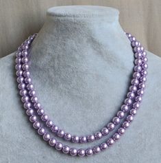 lavender pearl Necklace,lilac Glass Pearl Necklace, two strand lilac bead Necklace,Wedding Necklace, Good Necklace, Ivory Pearl Necklace, Lilac Earrings, Fancy Jewelry Necklace, Pink Pearl Necklace, Bridesmaid Necklace, Wedding Jewellery Necklace, Necklace Statement, Fancy Jewelry