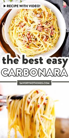 the best easy carbonara recipe with video