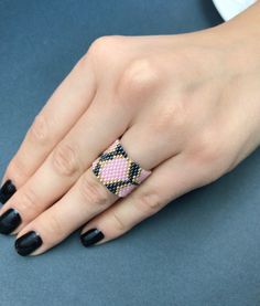 Handmade Rose Gold Bohemian Ring, Handmade Bohemian Rose Gold Ring, Handmade Adjustable Snake Ring As Gift, Pink Bohemian Rings For Jewelry Making, Handmade Adjustable Snake Ring, Handmade Adjustable Open Snake Ring, Handmade Snake Ring, Bohemian Rings With Tiny Beads As Gift, Handmade Bohemian Pink Ring