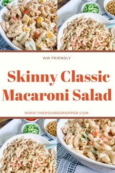 skinnyy classic macaroni salad is an easy and delicious side dish for any meal