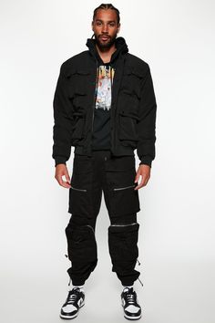 Available In Black. Chest Button Pockets Utility Pockets Ribbed Hem And Cuffs 100% Polyester Imported | Mens Pockets On Pockets Utility Bomber Jacket in Black size 3XL by Fashion Nova Utility Pockets, Canada Goose Jackets, Black Fashion, Fashion Nova, Mens Jackets, Bomber Jacket, Winter Jackets, Size Medium, Black