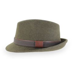 Designed by Sorbatti Hats of Italy, this classic trilby is made of 100% light wool felt that is water repellent, flexible and durable. The Belfry Alldo features a teardrop crown surrounded by a layered hat band of leather and corded twill. This handsome hat is packable and never loses its shape, making for worry-free travel. FEATURES Style: Trilby Materials: 100% Wool Felt Dimensions: 4" Crown, 1 3/4" Brim Band: Layered Leather, Corded Twill Classic Spring Fur Felt Fedora, Classic Fur Felt Hat For Spring, Adjustable Wool Hat With Short Brim, Classic Wool Fedora For Spring, Solid Wool Brimmed Fedora, Wool Brimmed Fedora, Fitted Wool Fedora For Spring, Classic Spring Outdoor Fedora, Classic Spring Fedora For Outdoor