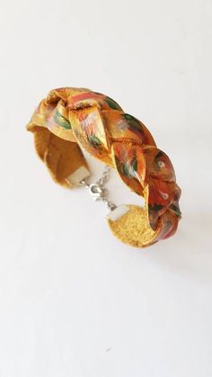 Braided Leather Bracelet, Mystery Braid Wristband, Stackable Handpainted Leather Jewelry, Camel Bohemian Jewelry, Autumn Cuff Bracelet Bohemian Leather Braided Bracelet As Gift, Bohemian Brown Wristlet For Gift, Handmade Yellow Cuff Bracelet, Adjustable Multicolor Wristlet With Wrist Strap, Multicolor Leather Bracelet In Bohemian Style, Multicolor Bohemian Leather Bracelet, Handmade Adjustable Orange Cuff Bracelet, Handmade Orange Adjustable Cuff Bracelet, Handmade Multicolor Leather Bracelets