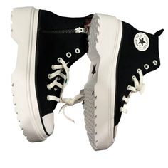 Brand New In Box Platform Black And White Converse Shoes. Bought For My Daughter But Her Foot Grew Fast. Size Youth 6. Can Fit A Womens 7.5 Even An 8 Since Converse Shoes Are Always Roomy. Black Lace-up Skate Shoes With Thick Bottom, Black Canvas Converse Platform Sneakers, Casual Black Skate Shoes With Thick Bottom, Sporty High-top Canvas Shoes With Thick Bottom, Black Mid-top Canvas Platform Sneakers, Black High-top Sneakers With Thick Bottom, Trendy Low-top Canvas Shoes For School, Black Low-top Canvas Shoes With Thick Bottom, Casual Black Canvas Shoes With Thick Bottom