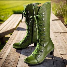 Category:Boots; Upper Materials:Faux Leather; Season:Fall,Winter; Heel Type:Kitten Heel; Gender:Women's; Toe Shape:Round Toe; Type:Mid Calf Boots; Style:Vintage,Casual,Fashion,Elegant; Heel Height(inch):1-2; Outsole Materials:MD (Phylon); Occasion:Daily,Outdoor; Closure Type:Lace-up; Pattern:Solid Color; Listing Date:11/09/2023; 2024 Trends:Brogue,Plus Size,Heel Boots,Button Boots; Heel Height:Mid Heel Fairy Boots, Button Boots, Lace Ankle Boots, Glamour Vintage, Boots Heel, 2023 Trends, Boots Style, Faux Leather Boots, Sport Shoes Women