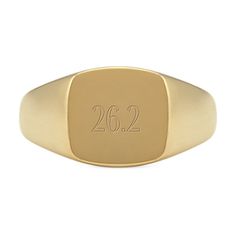 Crafted of quality 14 karat yellow gold  this charming fashion signet ring features a high polished finish and is perfect for a custom engraving. The ring measures 11.5mm at the center and 3.25mm at the band. For more information on engraving  Live Chat or call an online customer service representative at 1-866-467-4263  or visit one of our store locations. Customer Service Representative, Gold Signet Ring, Men's Rings, Live Chat, Signet Ring, Custom Engraving, Slip On Sandal, Customer Service, Yellow Gold