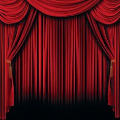 an image of a red curtain with black background