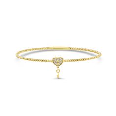 LUCY MALIKA DIAMOND BANGLE BRACELET Diamond Heart Jubilee Bracelet, Gold Diamond Bangle Bracelet With Single Diamond, Diamond Heart Bracelet With Brilliant Cut As Gift, Fine Jewelry Single Diamond Bangle Bracelet, Fine Jewelry Diamond Bangle With Single Diamond, Dainty Diamond Bangle Bracelet With Accents, Yellow Gold Heart Bracelet With Diamond Accents, 14k Gold Bracelets With Pave Setting, Gold Bangle Bracelet With Brilliant Cut