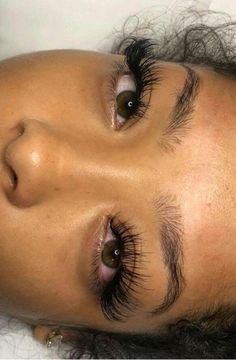 Baddie Eyelash Extensions, Wispy Russian Lash Extensions, Lashes For Doe Eyes, Doe Eyelashes, Doe Eyes Lash Extensions, Brown Eyelash Extensions